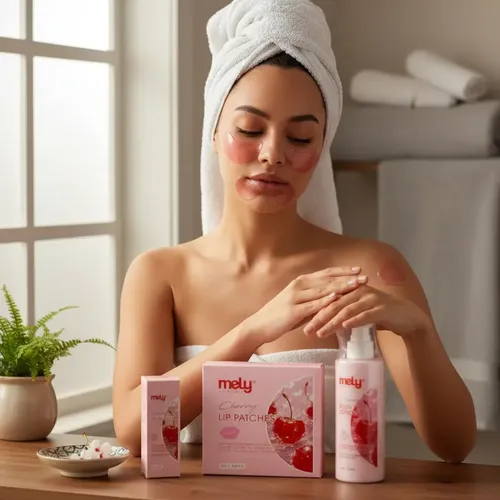 Kit Skincare Mely Cherry Serum + 10 Parches + Loción Body