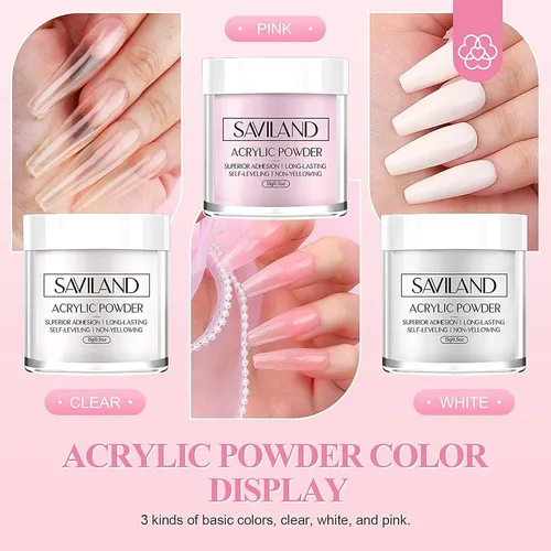Kit Acrílico De Uñas Para Principiantes Saviland A1