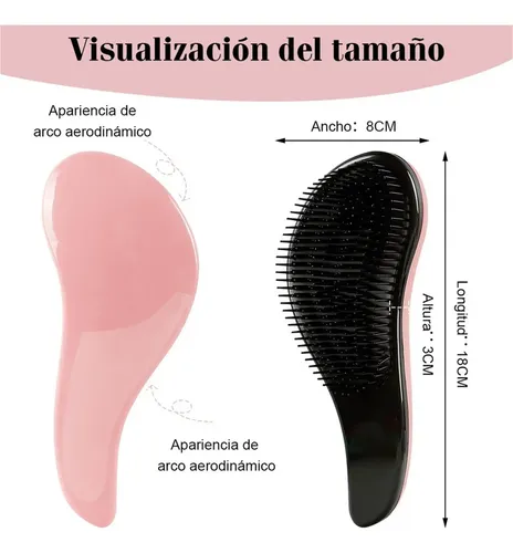 3 Peças De Pente De Cabelo Antifrizz Com Escova