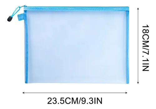 F Bolsa De Lona K Blank Con Cierre ,para Maquillaje Azul Claro Sólido