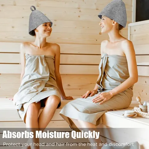 Gorro De Sauna De Fieltro Para Protección De Cabeza De Baño,