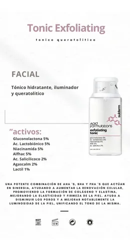 Tónico Exfoliante Sulderm Con Niacinamida Y Ácido Salicílico