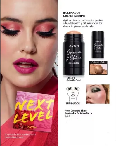 Avon Dream To Shine Iluminador Facial En Barra Dorado
