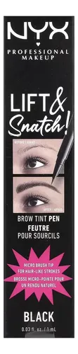 Nyx Lift & Snatch! Delineador De Cejas Líquido Ultra Fino Color Negro