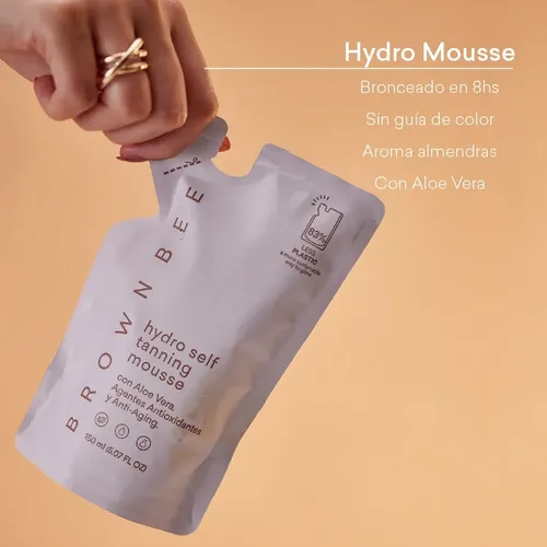 Autobronceante Hydro Mousse 150 Ml Refill Repuesto Brown Bee