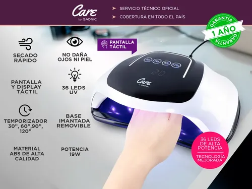 Cabina Uñas Lampara Uv Led Profesional Gadnic Kit