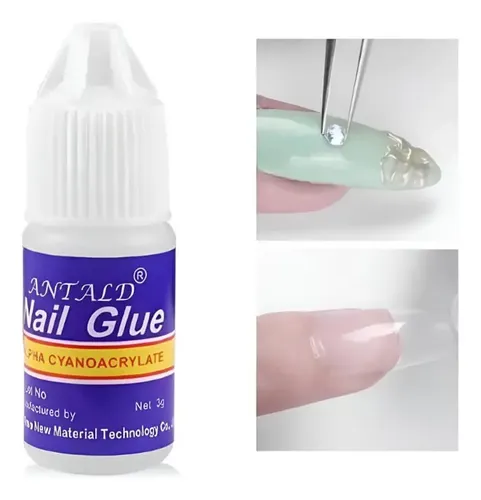 Pegamento X10 Nail Glue Uñas Postizas Tips Strass Gotero