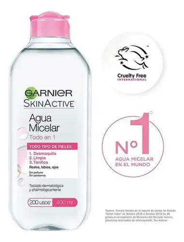 Garnier Skin Active Agua Micelar Todo En 1 400ml