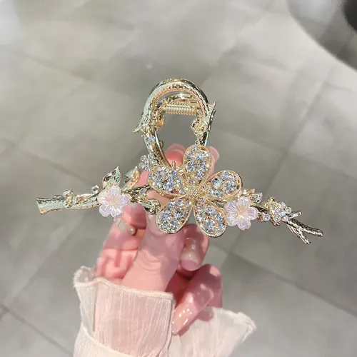 Pinza Para El Pelo Grande Con Diamantes De Imitación En Form