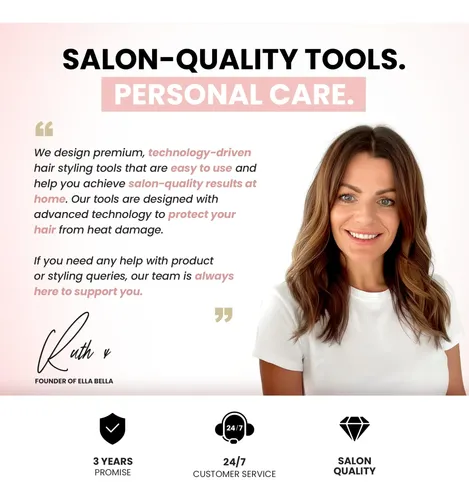 Plancha Alisadora De Cabello Ella Bella De Titanio Con Infra