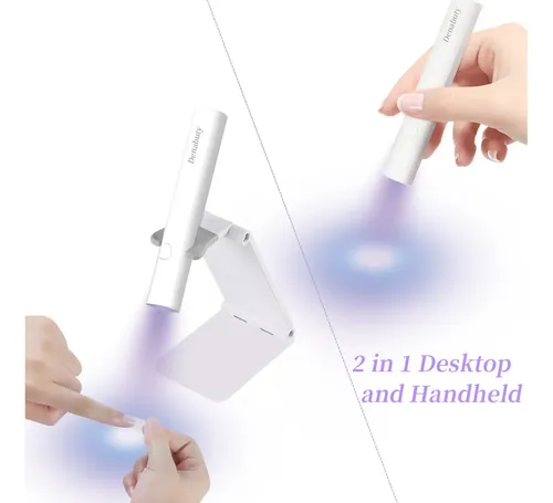 Lámpara Uv Led Para Uñas Gel Blanca Recargable Portátil