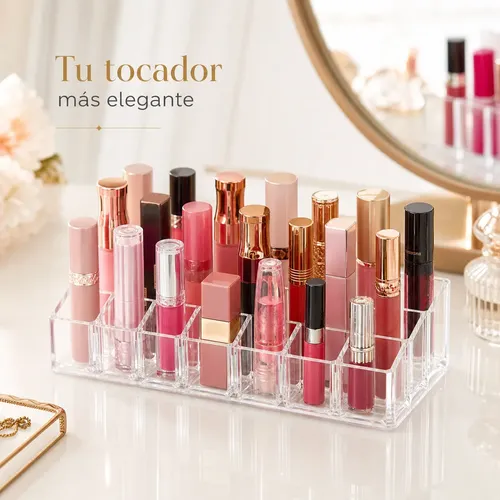 Organizador Acrílico De Labiales 18 Espacios
