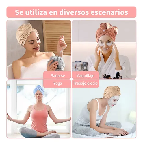 As Toalla Cabello Microfibra Secado Rápido Gorro Turbante As