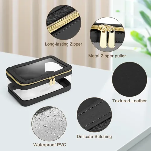 Bolsa De Maquillaje Transparente De Viaje Con Bolsa De [
