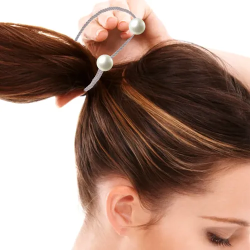 5 Pzs Ligas Elásticas Para Cabello Multicolor (pastel Blue, Beige, Pink, Gray, Lavender)