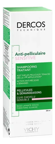 Shampoo Vichy Dercos Technique Anticaspa Cuero Cabelludo Sensible en botella de 200mL por 1 unidad