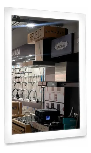 Espejo Rectangular Táctil Baño Led Fria Moderno 70x50cm