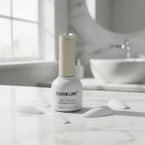 Esmalte Semipermanente Color Blanco Uv/led Charm Limit 10ml