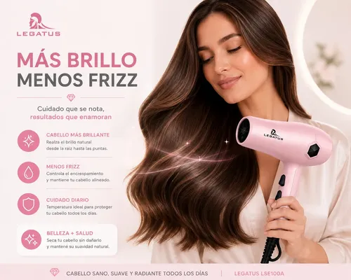 Secador De Cabello 600w Compacto Con Aire Frío Y Calor