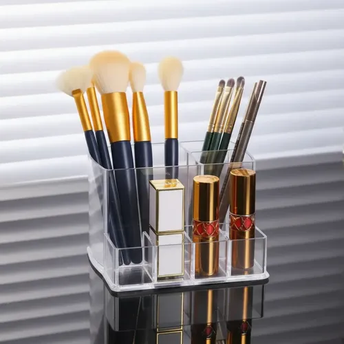 Organizador Acrílico 14x10x9 Maquillaje Brochas Deconamor