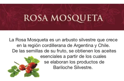 Aceite De Rosa Mosqueta 30 Ml Bariloche Silvestre 100% Puro
