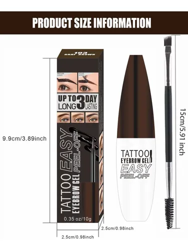 Gel Para Teñir Cejas Duatana 3 Colors Peel Off