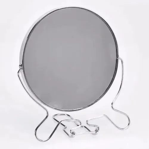Espejo Con Aumento Doble Faz Maquillaje 5 Pulgadas Metálico