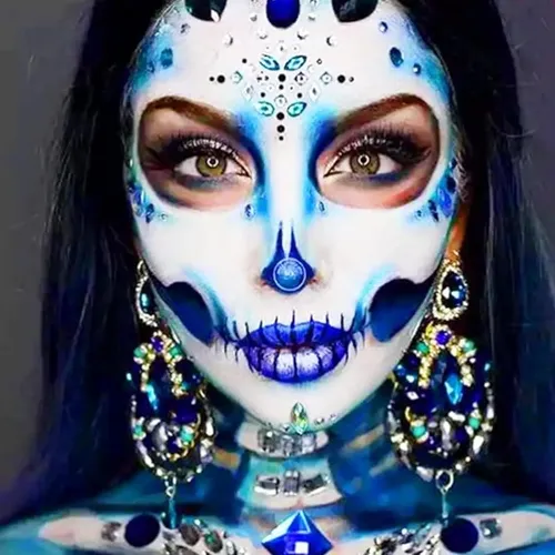 Pintura Facial Eye Black Azul Royal Meicoly 3u