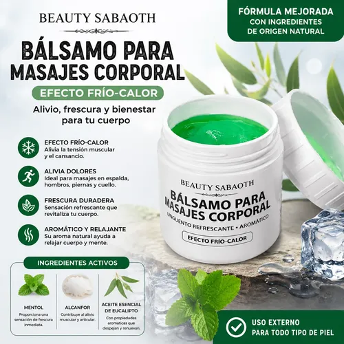 Pack 4 Balsamos Masajes Corporal Mentol Eucalipto Artesanal