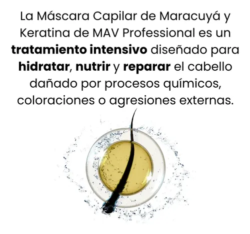 Baño De Crema Maracuyá Y Keratina 1kg Hidratación Reparación
