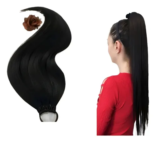 Ponytail Extensión De Pelo Cola Postiza De Kanekalon 80cm
