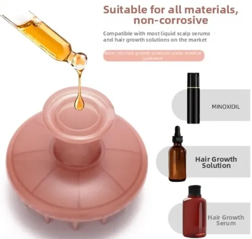 Pack 2 Cepillos Silicona Pura Lavar Cabello Masajeador