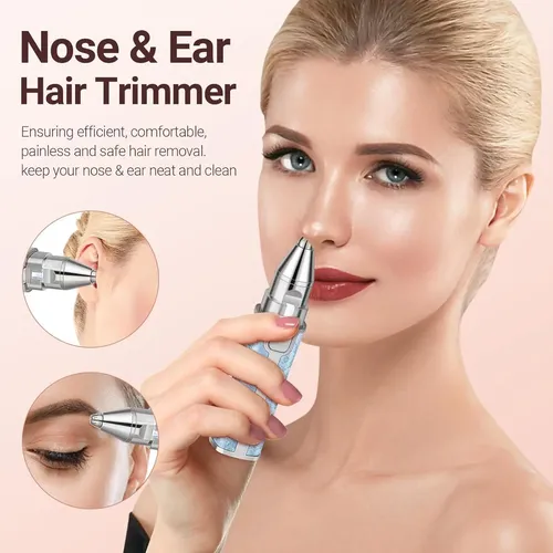 Removedor De Vello Facial Eléctrico Ylyycc 2 En 1 Azul
