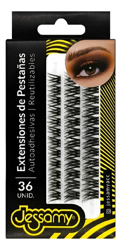 Extensiones De Pestañas Postizas Autoadhesivas En Ramillete Color Negro Tipo De Curvatura P166
