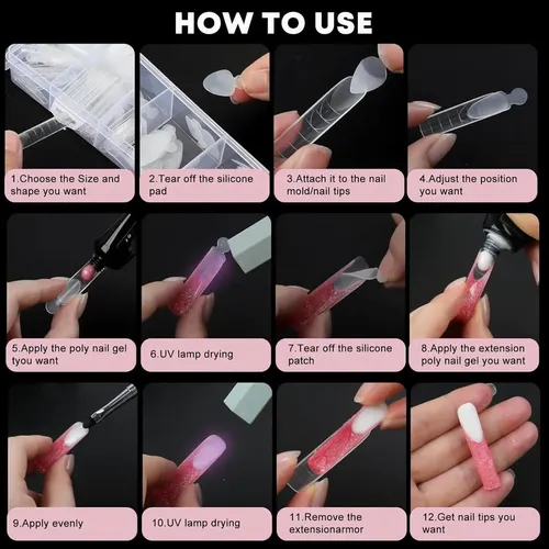 Kit De Formas Duales Para Uñas Francesas Bomoqing 384pcs