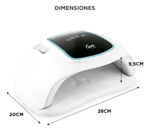 Cabina De Uñas Profesional Care By Gadnic BQ6 Pro Lámpara UV Led Temporizador Esmaltado Semi Manos Pies Soft Gel Esculpidas