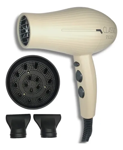 Secador De Pelo Viggo Classic Colores Profesional 2200w Color Blanco