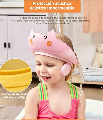 Gorro De Ducha Ajustable For Niños, Gorro De Baño