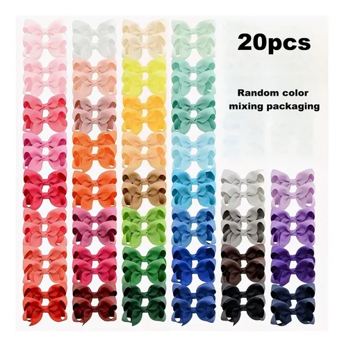 Set De 20 Lazos Para Niñas Con Pinza +