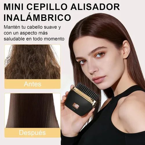 Rf Minialisador De Pelo Inalámbrico Glambrush, Peine 2 En 1