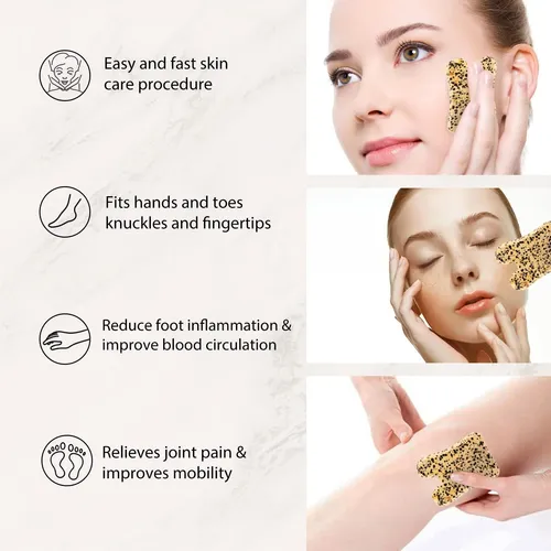 Set De Herramientas Faciales Gua Sha Xyzbstar, Masajeador Ra