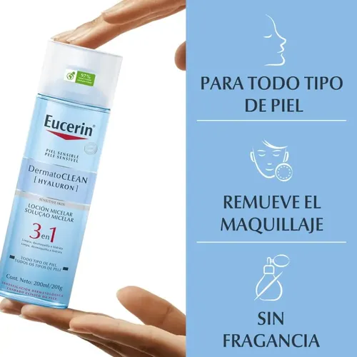 Eucerin Dermatoclean Loción Micelar Limpiadora 3 En 1 X200ml