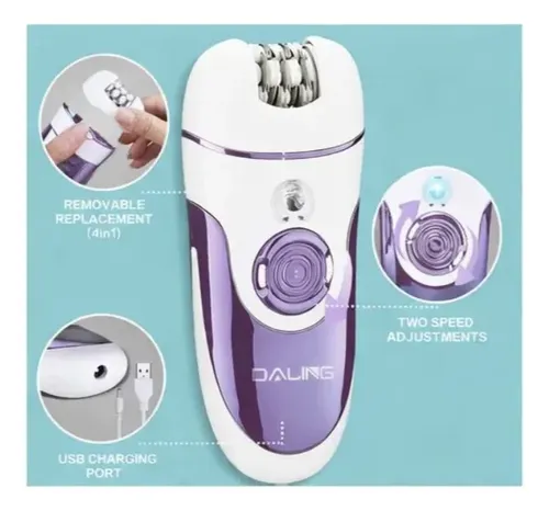 Depiladora Electrica Mujer 4 En 1 Zonas Intimas Recargable
