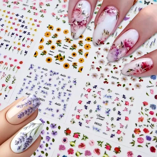 Kit De 300 Pegatinas Para Uñas Hechas A Mano, Reventa Al Por