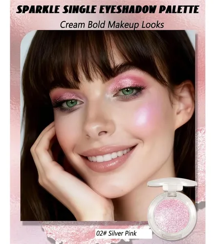 Paleta De Sombras Glitter Rosa Alta Pigmentación 2.6g