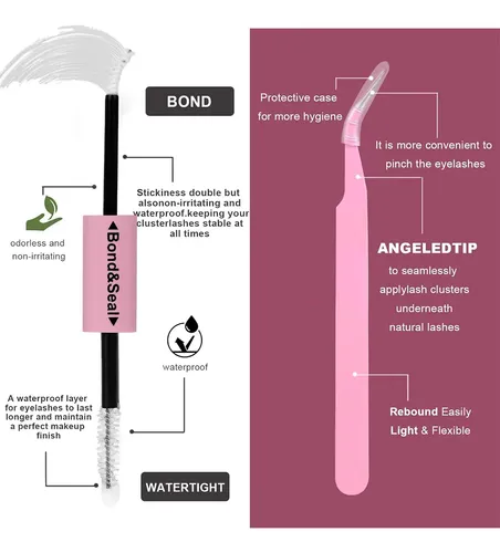 Kit De Pestañas Stage Glam Con Doble Adhesivo Y Ts