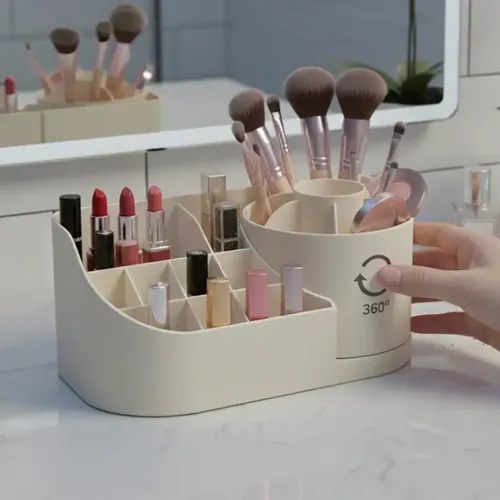 Organizador De Maquillaje Giratorio 360 Cosmeticos Plastico