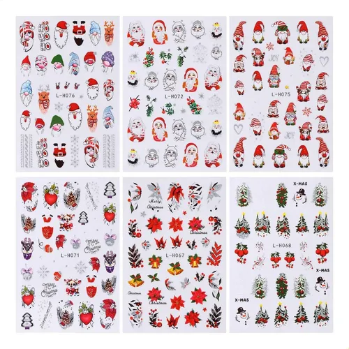 . Calcomanías De Uñas Autoadhesivas Para Navidad