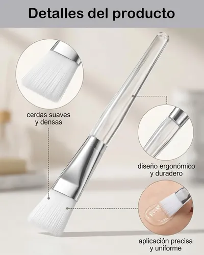 Brocha Para Mascarilla Facial 35 Uds Cerdas Suaves Cuidado