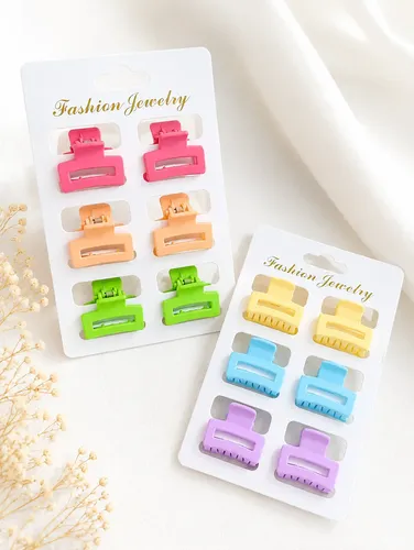 36 Mini Broches P/ Cabello Plásticos Colores Surtidos 2,5 Cm
